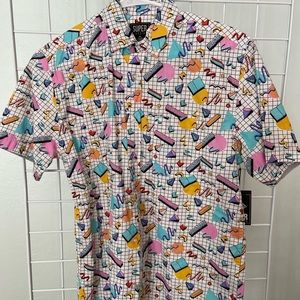 new wt retro print small shirt